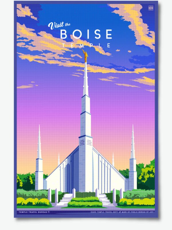 boise idaho temple poster print 23