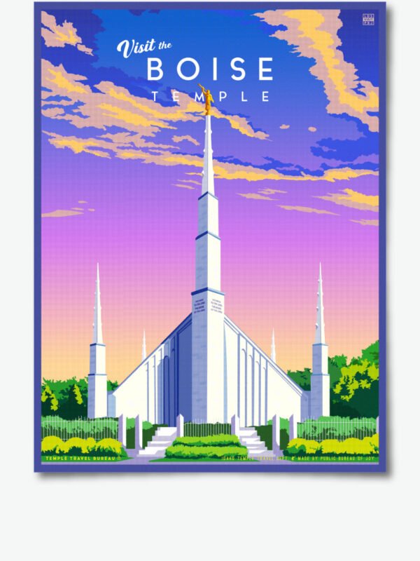 boise idaho temple poster print 34