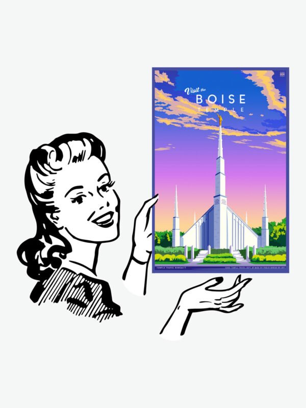 boise idaho temple poster
