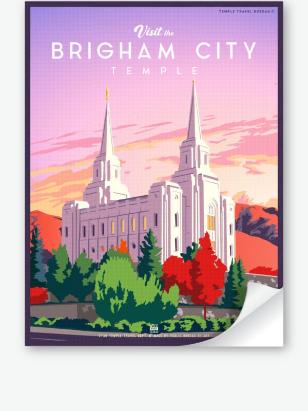 Brigham City Utah Temple Wall Decal 34