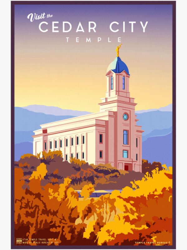 Cedar City Utah Temple Poster 23