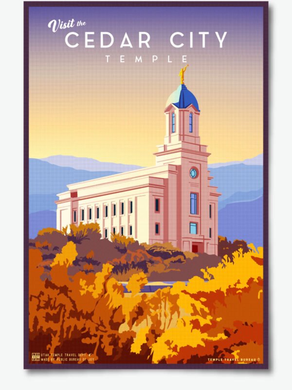 Cedar City Utah Temple Poster Print 23