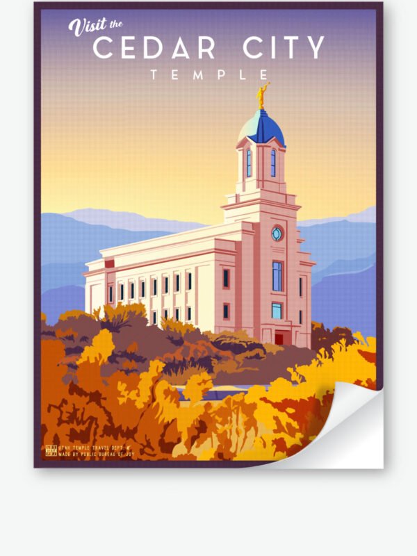 Cedar City Utah Temple Wall Decal 34