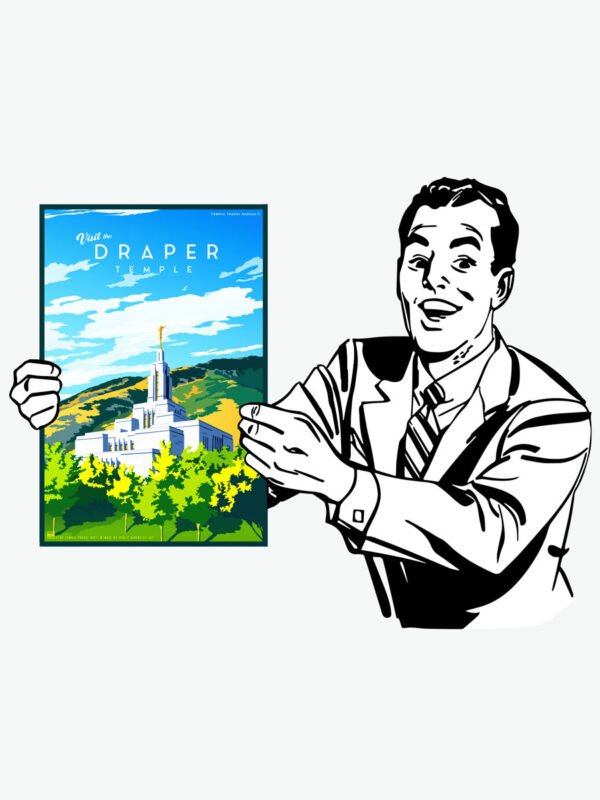 Draper Utah Temple Poster