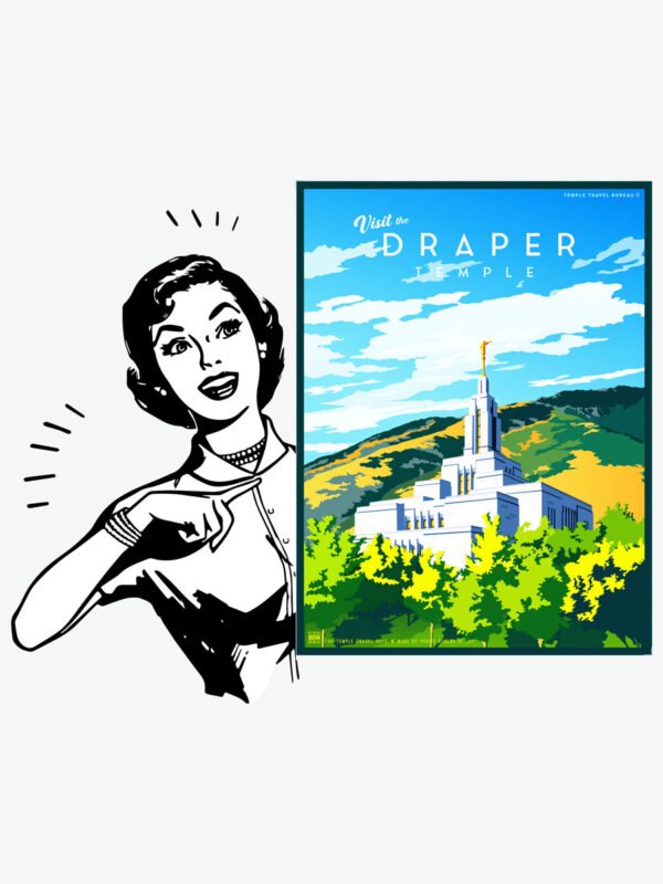 Draper Utah Temple Poster