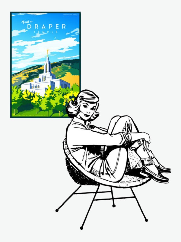 Draper Utah Temple Poster