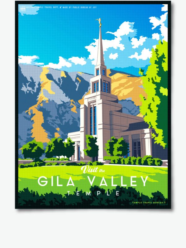 gila valley arizona temple poster print 34