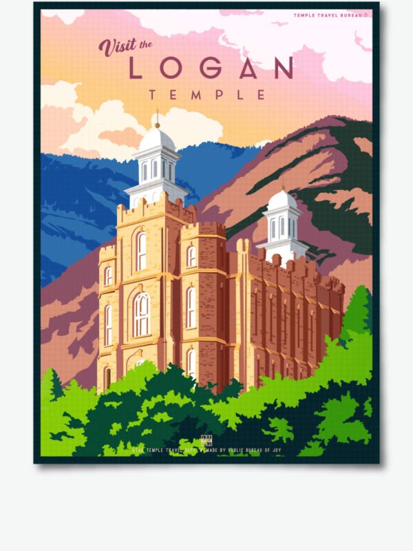 logan utah temple poster print 34