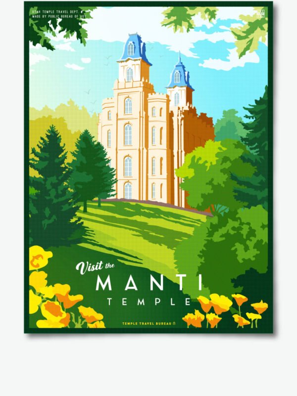 manti utah temple poster print 34