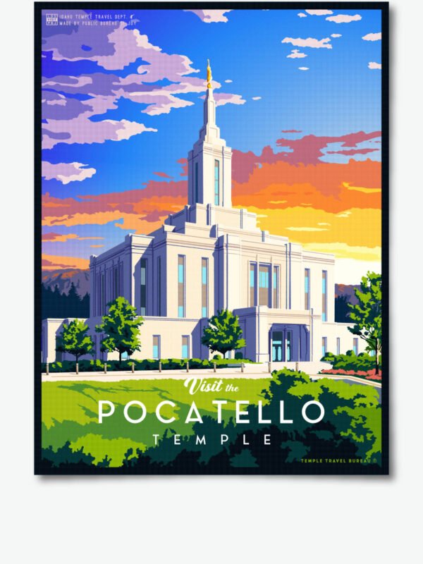 Pocatello Idaho Temple Poster Print 34