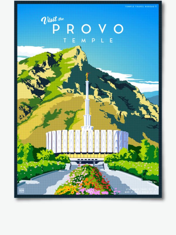 provo utah temple poster print 34