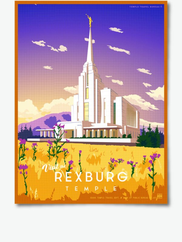 Rexburg Idaho Temple Poster Print 34