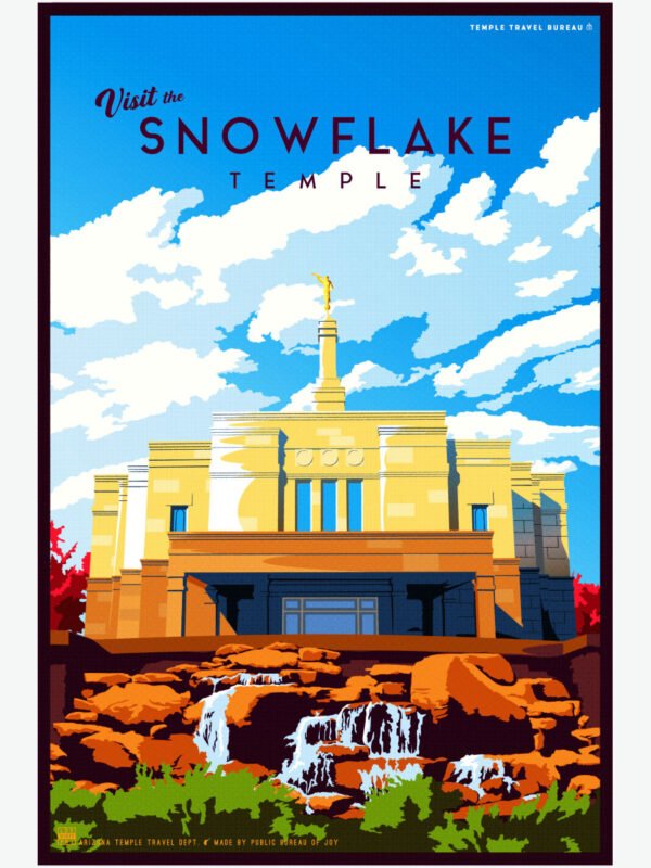 Snowflake Arizona Temple Poster 23