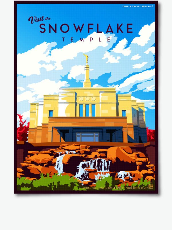 Snowflake Arizona Temple Poster Print 34