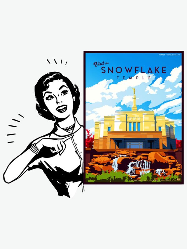 Snowflake Arizona Temple Poster