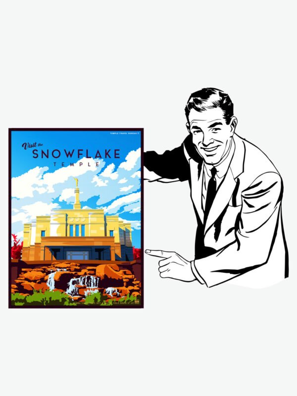 Snowflake Arizona Temple Poster