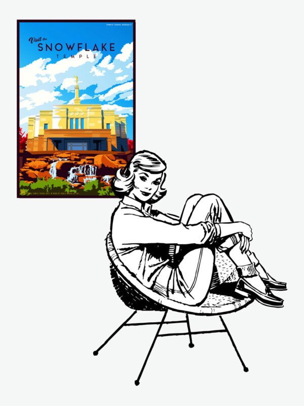 Snowflake Arizona Temple Poster